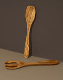 Natural Organic Shaped Olive Wood Utensils Set