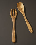 Natural Organic Shaped Olive Wood Utensils Set