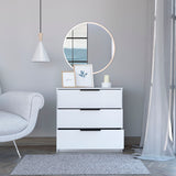 Tuhome Kaia 3 Drawers Dresser with Spacious Storage, Modern Superior Top for Décor, Functional Bedroom Organizer for Clothing and Essentials, Contemporary Space-Saving Furniture with Smooth Metal Hardware