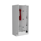Memphis Wardrobe Armoire with 4-Tier Storage Shelves and 1 Drawer