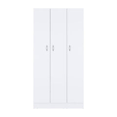 Ohio Armoire Wardrobe With 3-Doors, 2-Drawers, 4-Tier Shelves