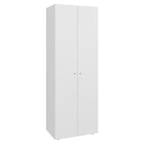 Home 2 Door Closet System, Four Fixed Shelves, Compact Wardrobe for Bedroom Organization, Laundry Room Organization, Utility Room Organization, Freestanding Storage Furniture