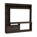 Dante 71" Freestanding Entertainment Center with TV Stand, 8 Storage Shelves, Large Bookcase Display, Two-Door Cabinet, Modern Media Console for Living Room, Home Office or TV Room Organization