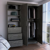 Armoire Kenya 3 Drawers, Four Shelving and Large Storage