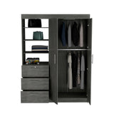 Armoire Kenya 3 Drawers, Four Shelving and Large Storage