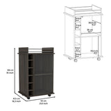 TUHOME Quincy 2-Piece Living Room Set with Storage Cabinet and Open Shelf Organizer, Modern Small-Space Furniture for Living Room, Entryway or Home Office, 35"H x 21.6"W x 16.3"D, Espresso