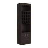 Pasadena 2 Piece Living Room Set, Bar Cabinet + Bar Cart, Carbon Espresso Finish