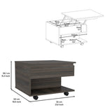 Wenden Coffee Table and Bar Cart Set - Modern Storage and Display Solution with Drawer and Shelves