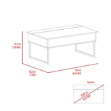 Palermo 2 Piece Living Room Set, Bar Cabinet + Coffee Table, Dark Walnut Finish