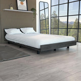 Tuhome Kaia Twin Bed Base with Integrated Headboard, Modern Supportive Platform Design, Elegant Minimalist Structure for Comfortable Rest and Stylish Bedroom Upgrades, Durable Freestanding Frame for Daily Use