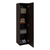 Home Linen Freestanding Tall Cabinet with Single Door and 4 Horizontal Storage Shelves, Cabinet for Bathroom, Bedroom or Laundry Room