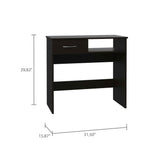Tuhome Vizcaya Office Set with Single Drawer, Keyboard Tray, Freestanding Bookcase, Modern and Compact Home Office Solution