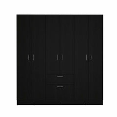 Mitu Six Doors Armoire, Seven Interior Shelves, One Drawer, Rod