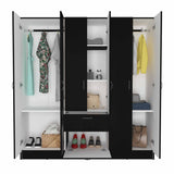 Tuhome Mitu Six Doors Armoire with Seven Interior Shelves, One Drawer, Elegant Storage Solution for Bedroom, Living Room, or Closet Organization