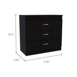 Melia Three Drawer Dresser, Superior Top, Metal Hardware