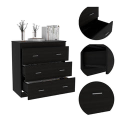 Georgia Three Drawer Dresser, Metal Handles, Superior Top