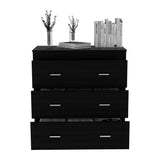 Georgia Three Drawer Dresser, Metal Handles, Superior Top