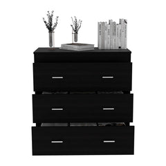 Georgia Three Drawer Dresser, Metal Handles, Superior Top