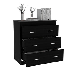 Georgia Three Drawer Dresser, Metal Handles, Superior Top