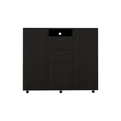 Letna Double Door Cabinet Dresser, Two Drawers, Single Cabinet, Rod