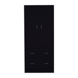 Taly Armoire with Double Doors, 2 Drawers, and Hanging Rod