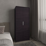Wenden Spacious Freestanding Armoire Wardrobe Console Double Door Design for Bedroom Storage Upgrade Featuring Hanging Rod and Interior Shelves for Optimized Garment Organization
