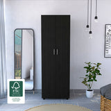 Aurora Armoire with two superior Shelves, Wardrobe for Bedroom