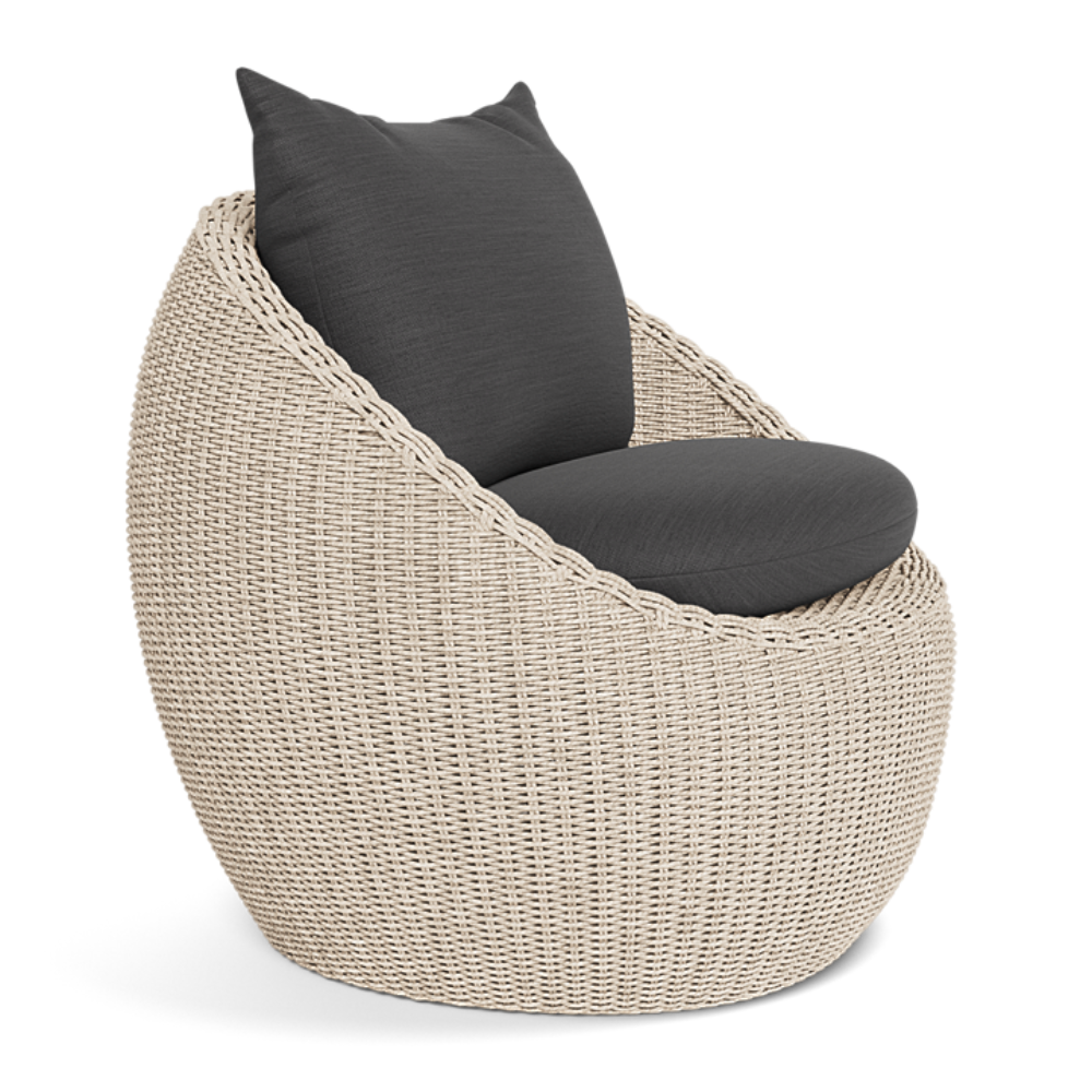 Shop Harbour Cordoba Lounge Chair (Twisted Wicker Oyster  Panama Blanco)