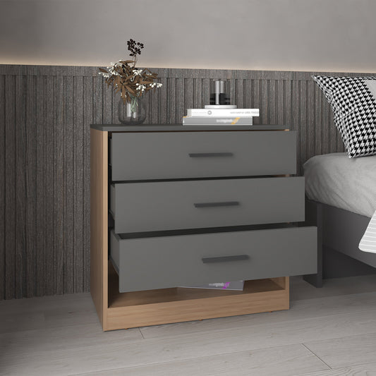 Alder 27" High Dresser with Three Drawers