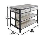 Carson 3-Piece Kitchen Island Set (Table & 2 Counter Chairs)