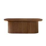 Oval Modern Coffee Table with Concealed Storage