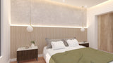 Flexible MDF Wall Panel - Textured Surface for Noise Reduction, Ready to Paint, White, 0.22" Depth, 7.79" Width, 108.27" Height, Easy Installation