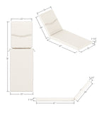 Chaise Lounge Cushion - Seat 25 x 47 x 3.5 | Back 23 x 19 x 3.5