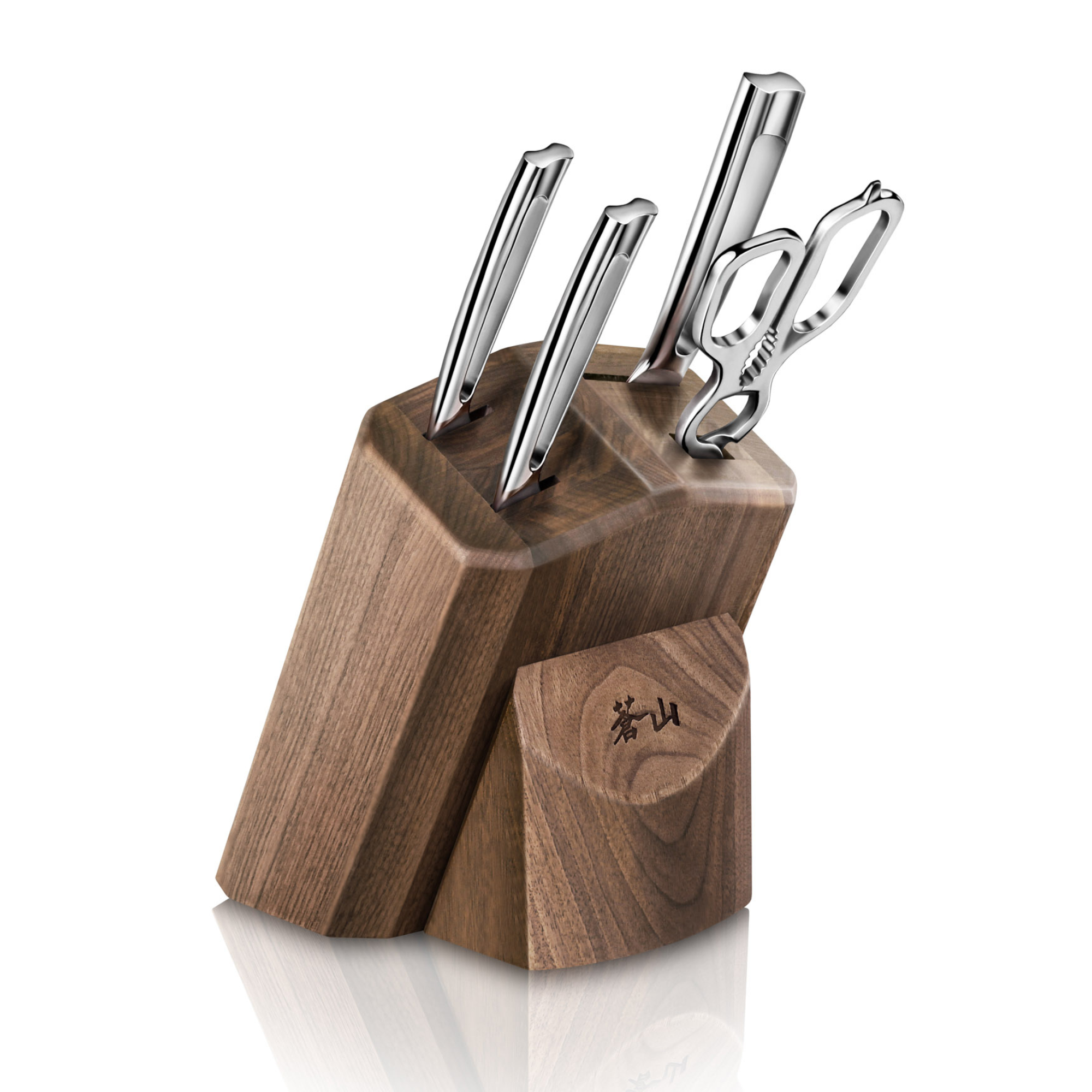 N1 Series 5-Piece Starter Knife Block Set, Walnut Block, Forged German Steel, 1022605