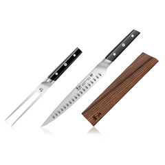 TC Series 2-Piece Carving Set with Ash Wood Sheath, Forged Swedish 14C28N Steel, 1020502