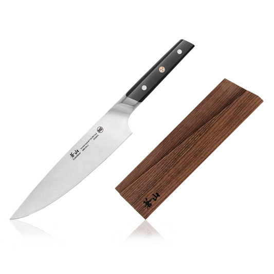 TC Series 8-Inch Chef Knife with Ash Wood Sheath, Forged Swedish 14C28N Steel, 1020908