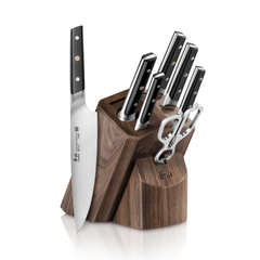 TC Series 8-Piece Knife Block Set, Walnut, Forged Swedish 14C28N Steel, 1021219