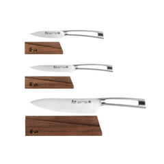 TN1 Series 3-Piece Starter Knife Set with Wood Sheaths, Forged Swedish 14C28N Steel, 1021936