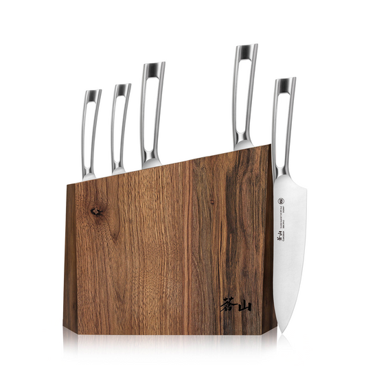 TN1 Series 6-Piece Knife Block Set, Forged Swedish 14C28N Steel, Walnut Block, 1024838