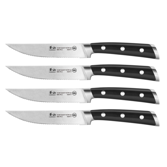 TS Series 4-Piece Steak Knife Set, Forged Swedish 14C28N Steel, 1020724