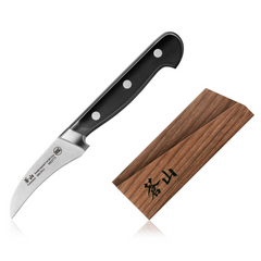 TV2 Series 2.75-Inch Peeling Knife with Wood Sheath, Forged Swedish 14C28N Steel, 1022780