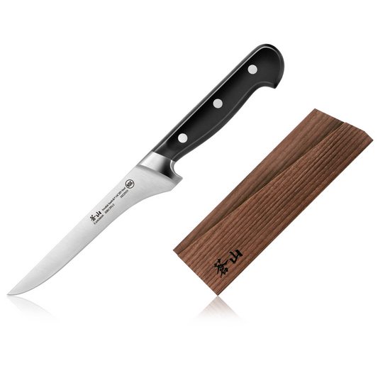 TV2 Series 6-Inch Boning Knife with Wood Sheath, Forged Swedish 14C28N Steel, 1022940