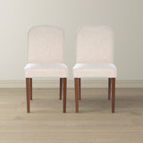 Capri Beige Fabric Dining Chair (Set Of 2)