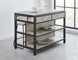 Carson 3-Piece Kitchen Island Set (Table & 2 Counter Chairs)