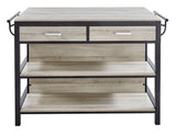 Carson 3-Piece Kitchen Island Set (Table & 2 Counter Chairs)