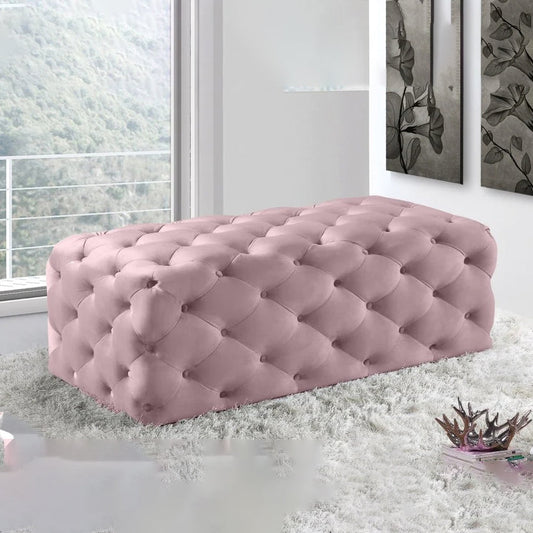 Casey Velvet Ottoman | Bench