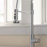 Ciarra Kitchen Faucet with Pull Down Sprayer Brushed, Single Handle Stainless Steel Spring Sink Faucet