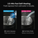Citaly GO-1 Portable Espresso Machine, Fast Self-Heating, PD 3.0 Fast Charge, 3*2500mAh, Capsule & Ground Coffee Compatible