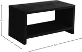 Cleo Contemporary Night Stand – Stylish Velvet Upholstered Design with Open Shelf for Storage