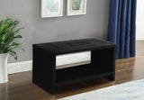 Cleo Contemporary Night Stand – Stylish Velvet Upholstered Design with Open Shelf for Storage